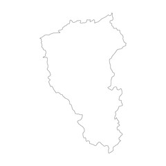 Kemerovo blank outline map