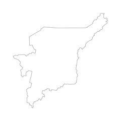 Komi blank outline map