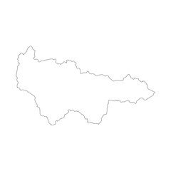 Fototapeta premium Khanty-Mansiy blank outline map