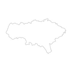 Obraz premium Saratov blank outline map