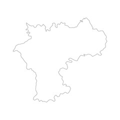 Fototapeta premium Ulyanovsk blank outline map