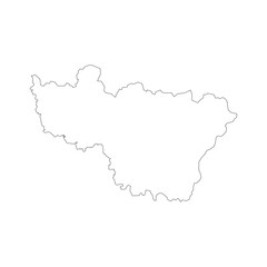 Vladimir blank outline map