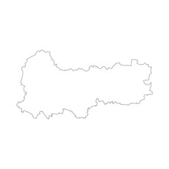 Vologda blank outline map