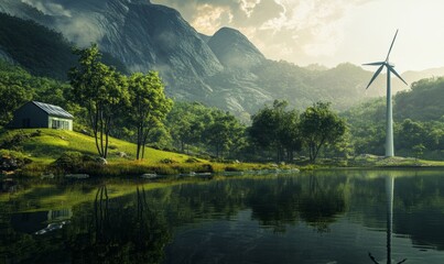 Energy efficient environment, renewable energy, nature preserve