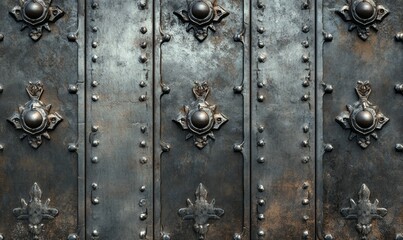 A metal door with a lot of spikes on it