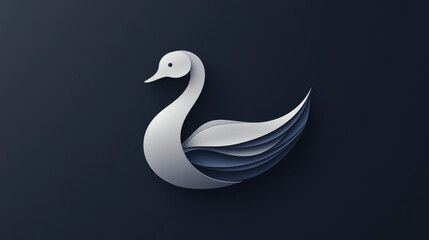 Naklejka premium Goose vector logo. Brand logo in the form of a goose.
