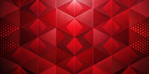 Fototapeta premium Abstract Red Geometric Pattern Background - Modern Design Texture