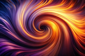 Abstract Swirling Color Gradient: Dark Purple and Orange Vibrant Hues