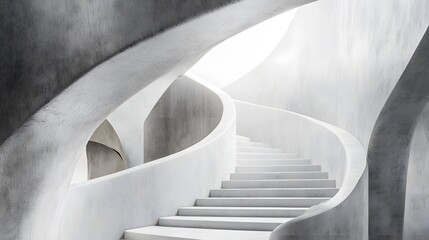 Naklejka premium Harmonious structures in soft gray and white tones
