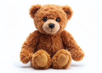 Adorable Brown Teddy Bear Isolated on White Background - Perfect for Children's Products & Websites