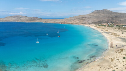 Simos beach in Elafonisos, Greece