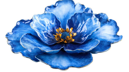 Fototapeta premium blue lotus flower on white background png