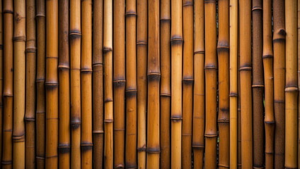 Naklejka premium brown bamboo fence surface texture
