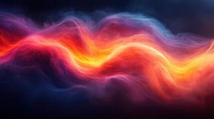 Fototapeta premium Abstract vibrant waves of light and color.