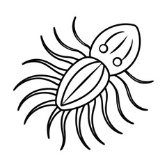 Delicate Marine Plankton Line Art Designs