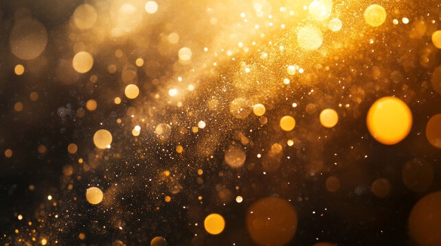 Watch out particles on a dark background. Clock out circles and dots