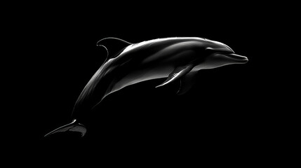 Fototapeta premium Vector logo Dolphin. Dolphin jump