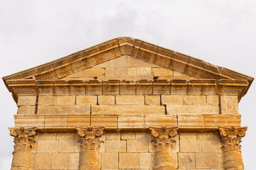 Subaytilah, Kasserine, Tunisia. Capitoline temples at the Byzantine Roman ruins in Sbeitla.