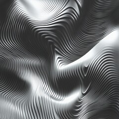 Mesmerizing Abstract Architectural Design: A Stunning Metallic Wave Structure