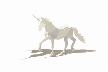 Obraz premium Mystical unicorn elegantly symbolizing purity and magic in a minimalist setting
