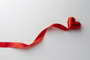 Ribbon of Love: minimalist heart symbol in a captivating display