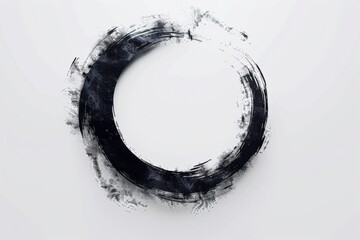 Serene circle of tranquility: minimalist zen symbolizing enlightenment