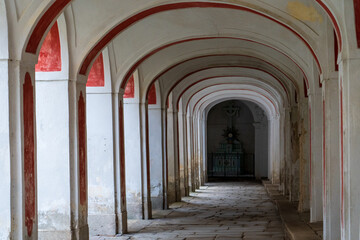Telc, Czech Republic - January 4, 2025: Cityscape in the city center. Cityscapes of Telc, a historic city in the Czech Republic.