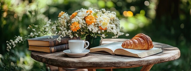Garden summer table background backyard home dinner food nature party. Wooden summer happy garden table people picnic wood book yard house holiday spring flower season sunny grill celebrate tea bbq.