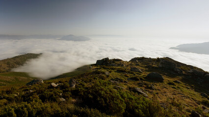 Mountain clouds at dawn