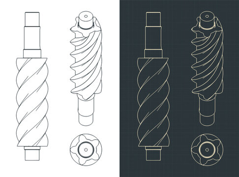 Male screw blueprints