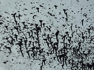 Green wall texture with black paint splash	