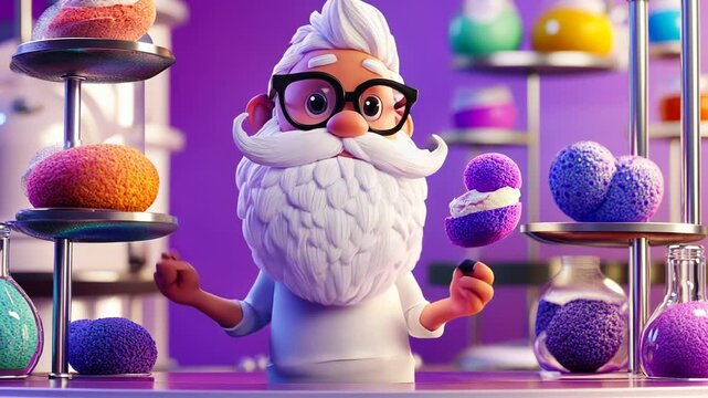 Christmas Celebration with Santa Claus and Festive Food Decorations