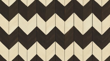 Stunning Black and White Chevron Wood Paneling Design for Modern Interior. Perfect for Wall Decor, Flooring, or Furniture.  A Unique Geometric Pattern for a Stylish Look.