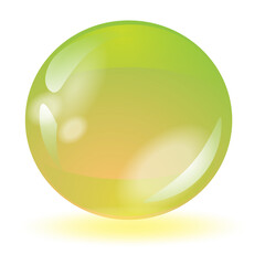 Yellow ball without background vector image