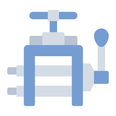 Fototapeta premium Rolling mill machine flat icon used in metal shaping