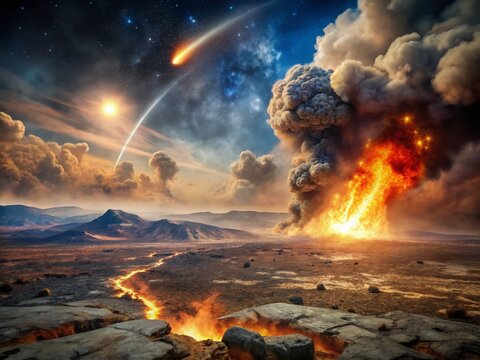 Aftermath of a Meteorite Impact: Desolate Landscape, Documentary Style