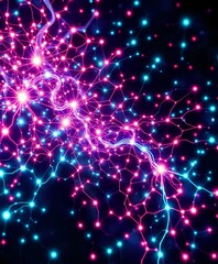 Fototapeta premium Abstract Bioluminescent Snake Data Visualization in Art Nouveau Style