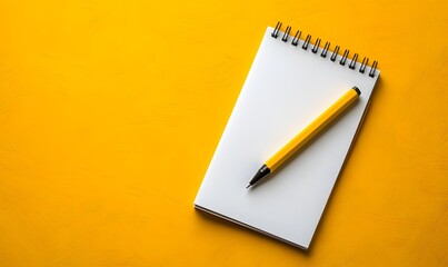 An empty checklist on a yellow background with an inspirational quote or motivational message