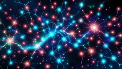 Obraz premium Mesmerizing Night Cityscape with Bioluminescent Lights