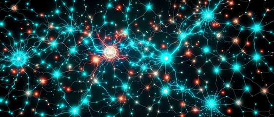 Obraz premium Starlit Cityscape with Spectacular Explosion, Art Nouveau Style