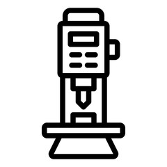 Fototapeta premium Milling machine outline icon for industrial metal cutting Industry