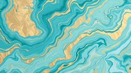 Liquid Marble Swirls with Metallic Accents