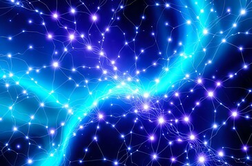 Fototapeta premium Cosmic Galaxy Abstract Swirl Blue Stars Artwork