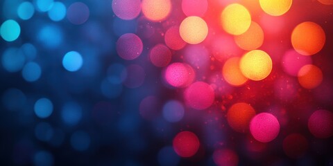 Obraz premium Bokeh Lights Abstract Background with Vibrant Multicolored Circles Creating a Sense of Festive Atmosphere and Depth in Visual Texture
