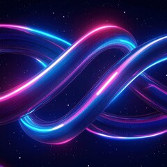 Obraz premium Abstract Glowing Lines Digital Art Design