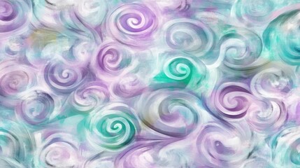 Serene Swirls: A Whimsical Abstract Art Design