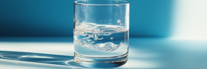 A pristine glass of water showcasing reflections and bubbles, embodying purity and clarity.