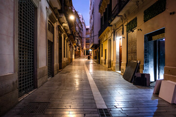 Street in Malaga, Andalusia province, Spain.
