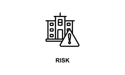 Naklejka premium Risk Isolated Vector, Icon Or Logo Sign Symbol Illustration