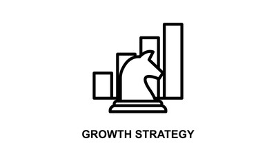 Growth Strategy Isolated Vector, Icon Or Logo Sign Symbol Illustration